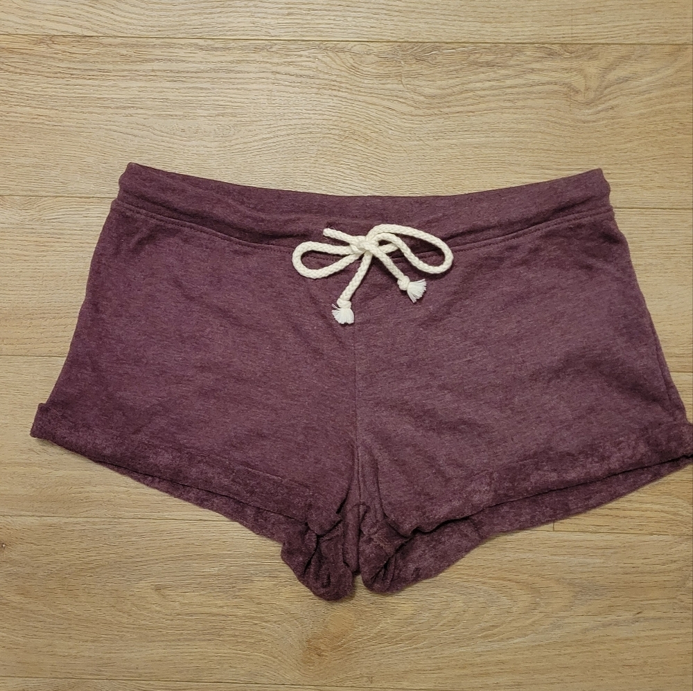 Purple Drawstring Shorts